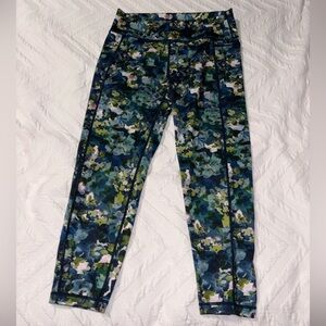 Sweaty Betty XL Leggings in Blue and Green Floral, great quality